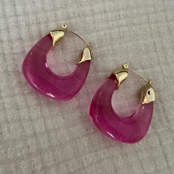 Lizzie Fortunato Hoops in Flamingo - Picture 6 of 8